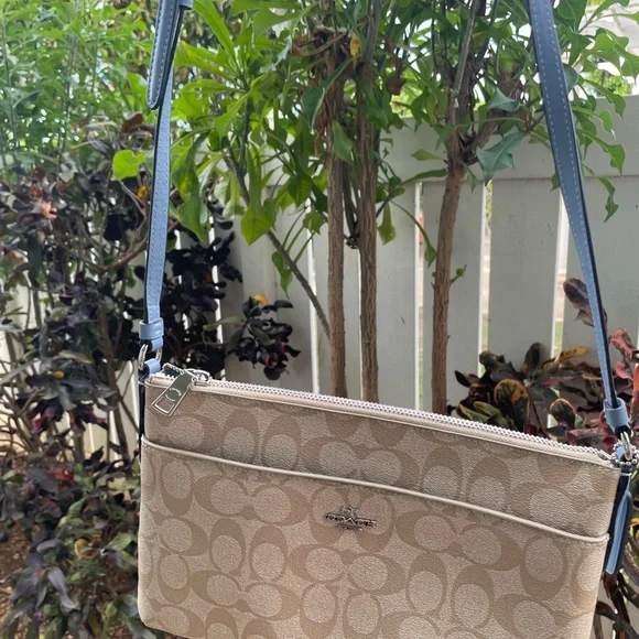 Coach Beige Signature Crossbody Bag - Picture 2 of 5